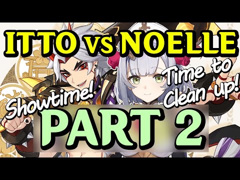 Which to pull? C0 Itto VS Redhorn Stonethreser for C6 Noelle? Damage comparison - Genshin Impact