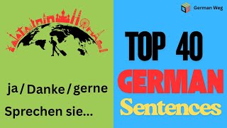 top 40 German Sentences | learn german | german language