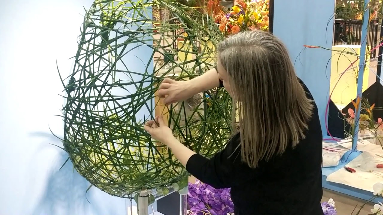 Toronto Flower Show at Canada Blooms 2020. Invitational Floral Art Class: Aerial Odyssey