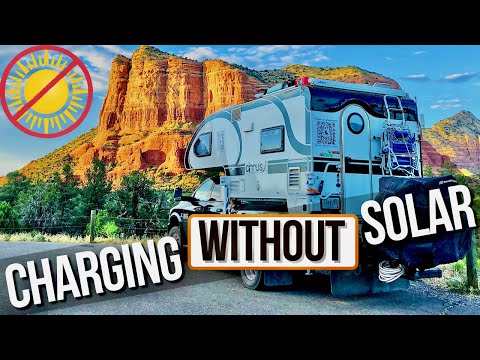 Charge Your RV WITHOUT Solar or a Generator // Alternator Charging // Off-Grid Power