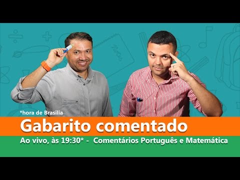 Gabarito segundo dia ENEM 2016 - Prova comentada