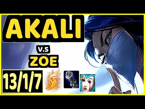 SERTUSS (AKALI) vs ZOE - 13/1/7 KDA MID CHALLENGER GAMEPLAY - EUW