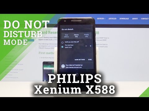 How to Turn Off Sound on Philips Xenium X588 - Do Not Disturb Mode