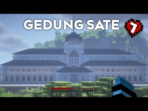 CRaZy! I built BANDUNG SATE in Minecraft Hardcore #7!