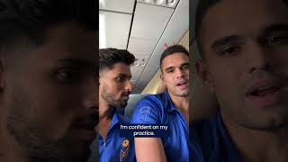 Tilak's in-flight vlog | Mumbai Indians #shorts