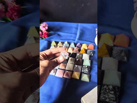 Natural different stone 1 inch pyramid for healing