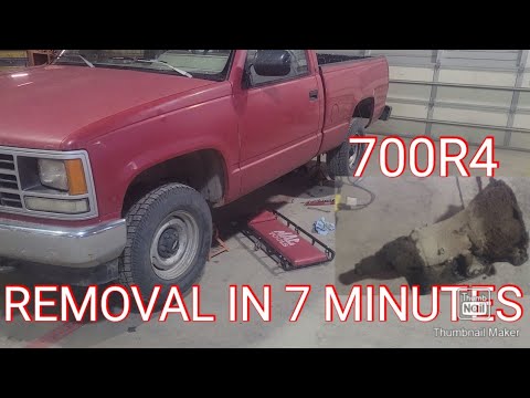 Chevy 700R4 transmission pulled in under 7 minutes step by step
