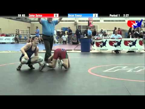 Zeke Salvo vs. Sean Fausz at 2013 FILA Cadet Nationals - FS