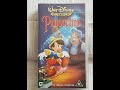 Original VHS Opening And Closing To Pinocchio UK VHS Tape