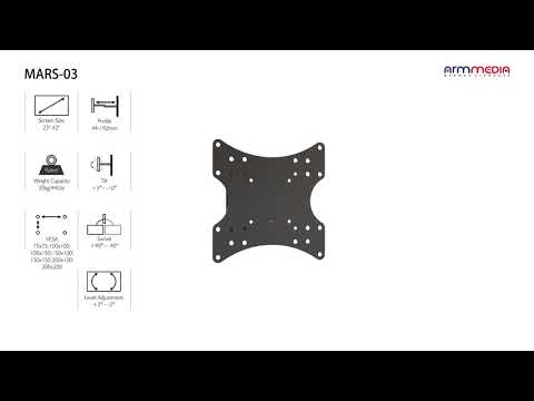 Миниатюра изображения товара Кронштейн для телевизора ARM Media Mars-3 (черный)