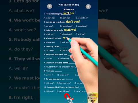 QUESTION TAGS Exercise #shorts #englishgrammar #trending #learnenglish #viralshorts