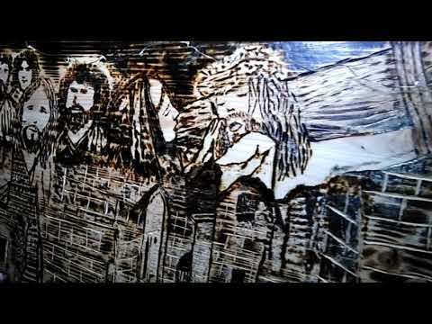 Pirografia , Ignazio Signorino : Scenografia Presepe ( il Cammino )Pirografato e Scolpito , 30x2,50x