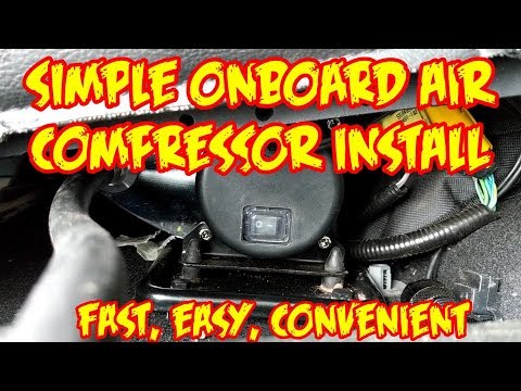 (08-18) Wrangler JKU.Simple Onboard Air Compressor mod install,then MUD