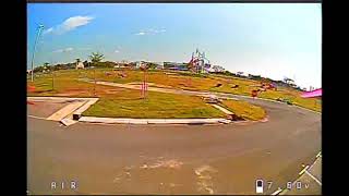 FPV tiny whoop flying over old airport Bintulu
