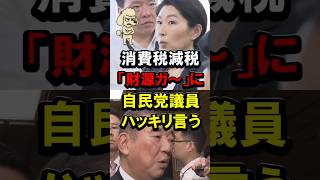 消費税減税「財源ガ～」に、自民党議員はっきり言う #高市政権 #給付 #山田宏 #石破茂