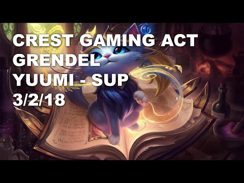 Crest Gaming Act Grendel Sup Yuumi vs Volibear - KR Challenger Rank Game 10.7
