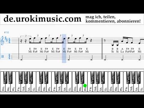 Klavierunterricht (rechte Hand) The Chainsmokers - Sick Boy Noten Lernen um-ih995