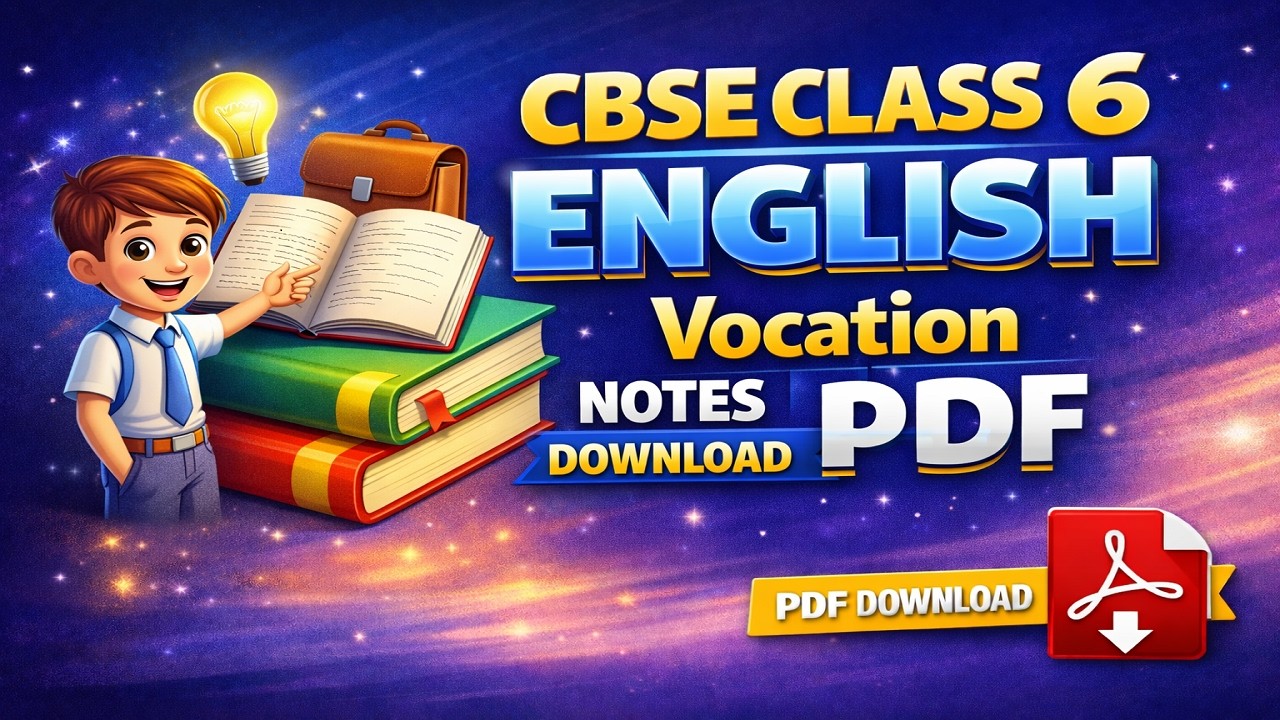 CBSE Class 6 English Vocation Notes Download PDF