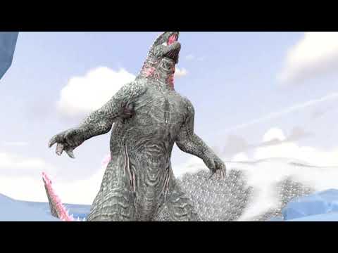 Godzilla emerges from the ice in his new evolved form (recreation in SFM)