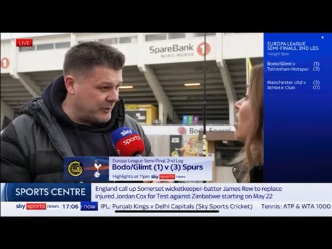 SKY SPORTS NEWS INTERVIEW: Bodø Glimt v Tottenham: Europa League Semi-Final