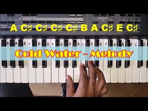 How To Play Cold Water by Major Lazer ft  Justin Bieber and MØ - Easy Piano Keyboard Tutorial