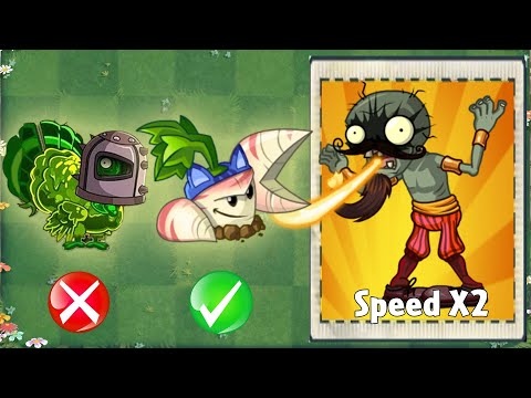Pvz 2 Gameplay - 99 Plant Level 1 Vs Firebreather Zombie Level 10 - Who's Best Plant ？