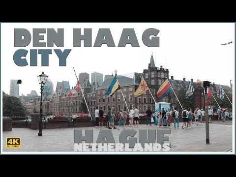 A Walking Tour  in The Hague / The City Center - Den Haag - 4k Ultra Hd