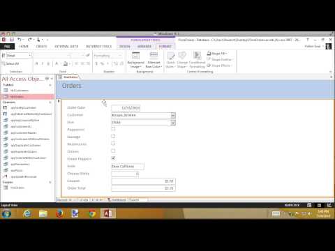Int Access 4.1 Selecting and Aligning Form Objects