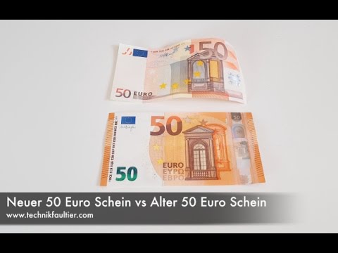 New 50 Euro note vs. Old 50 Euro note