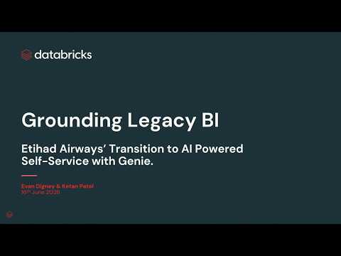 Watch: Etihad Airways Transforms Data with AI-Powered Self-Service on Databricks