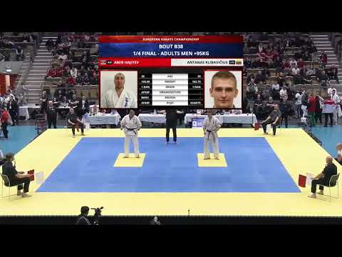 Amir Hajiyev (AZE) vs Antanas Klibavičius (LTU) 1/4 final. +95KG. Kyokushin Karate 2023