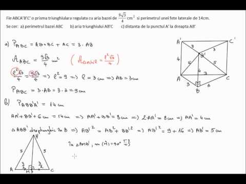 Prisma triunghiulara regulata, problema rezolvata (8e11)