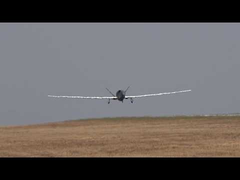 USAF Northrop Grumman RQ-4 Global Hawk UAV Arrival Into Avalon Airshow 2019