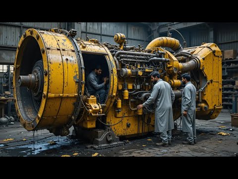 Incredible Engine Rebuild – Fully Restored Old & Seized Caterpillar Engine by Expert Mechanic