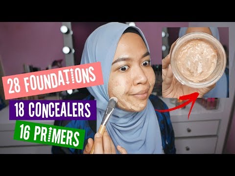 MIXING ALL MY MAKEUP | FOUNDATIONS, CONCEALERS, PRIMERS