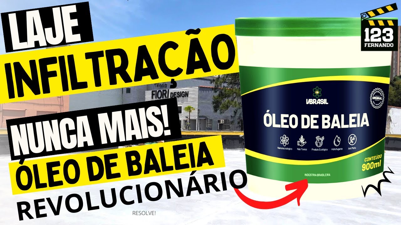 ÓLEO DE BALEIA REVOLUCIONA A IMPERMEABILIZAÇÃO DE LAJES DE CONCRETO, GESSO, MADEIRAS, TELHAS E MAIS.