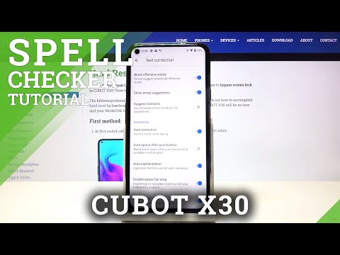 Set Up Spell Checker - CUBOT X30 & Keyboard Additional Options