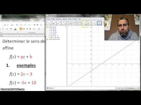 Déterminer le sens de variation d'une fonction affine