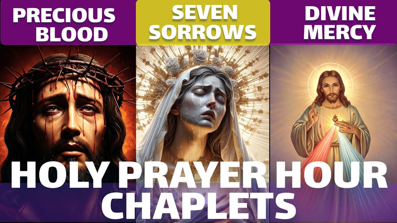 🩸Precious Blood of Jesus Chaplet | Divine Mercy Chaplet | Seven Sorrows of Mary Chaplet 🙏 3 Chaplets