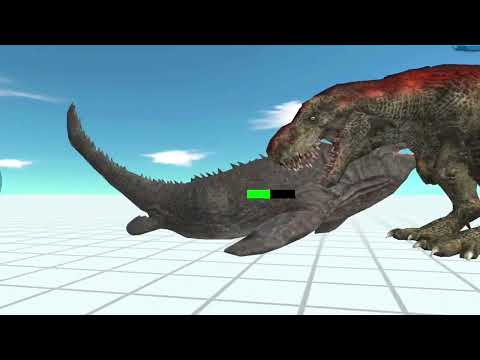 Mosasaurus Vs All Carnivore Dinosaurs #dinosaurs #jurassicworld #arbs