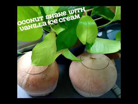 Made Coconut  Shake  With  Vanilla Ice Cream