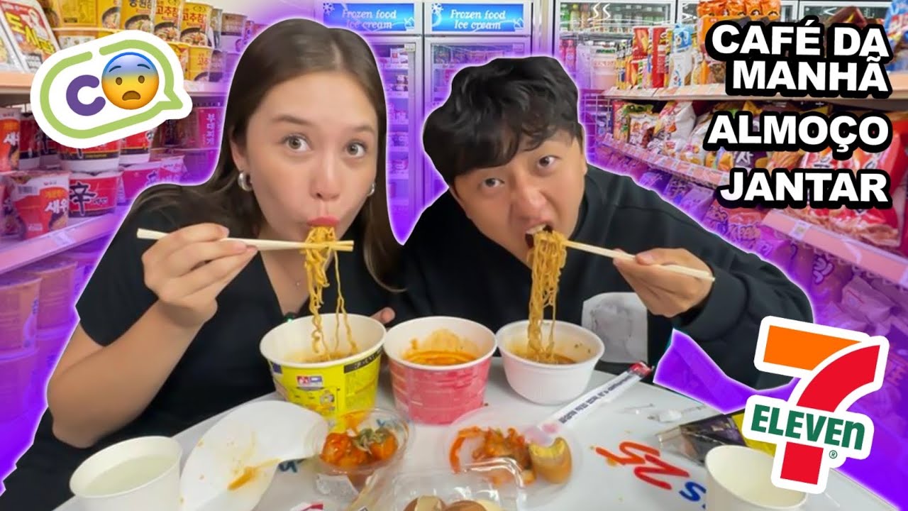 24h COMENDO na loja de conveniência da COREIA 🇰🇷 (com valores!)