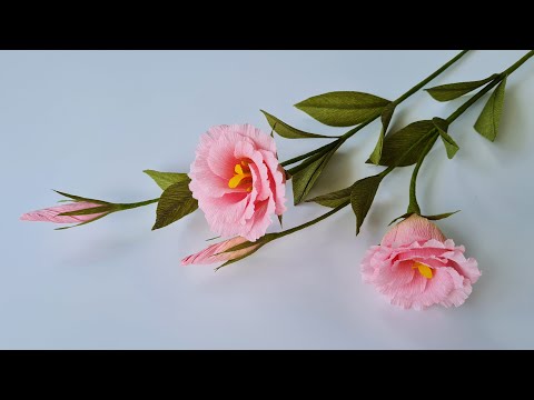 How To Make Lisianthus Paper Flower / Paper Flower / Góc nhỏ Handmade