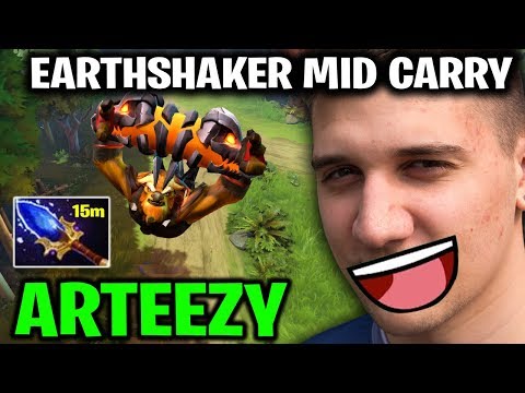 ARTEEZY Earthshaker MID Carry like a Boss with 15 Minutes Scepter