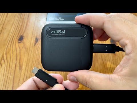 Crucial X6 4TB mini Portable SSD Type-C USB Unboxing