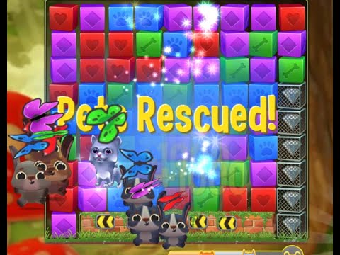 Pet Rescue Saga Level 4887 x2 easiest way to pass, with boosters