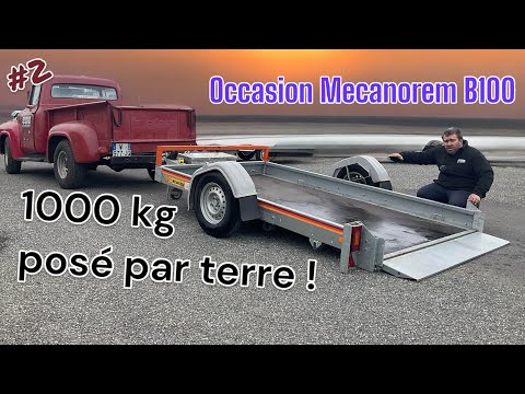Plateau abaissable MECANOREM RPMS B100 1501F - pompe électrique - 1 essieu - PTAC 1500 Kg - 305 x 170 cm - Référence HK 253218 - 20 PF 30 Basi_5