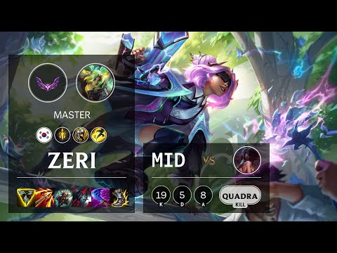Zeri Mid vs Akali - KR Master Patch 12.3
