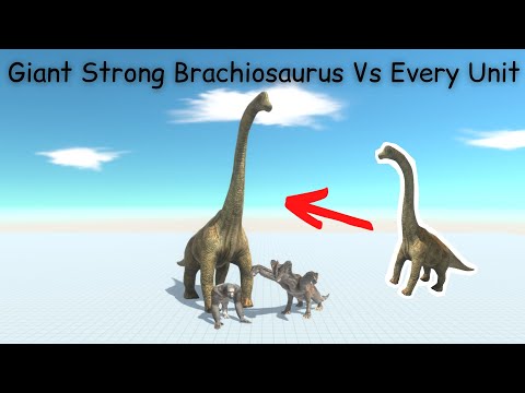 Giant Strong Brachiosaurus Vs Every Unit ARBS |Animal Revolt Battle Simulator