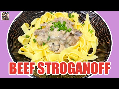 Best BEEF STROGANOFF Recipe | Tasty Beef | 🥘🥩🍷